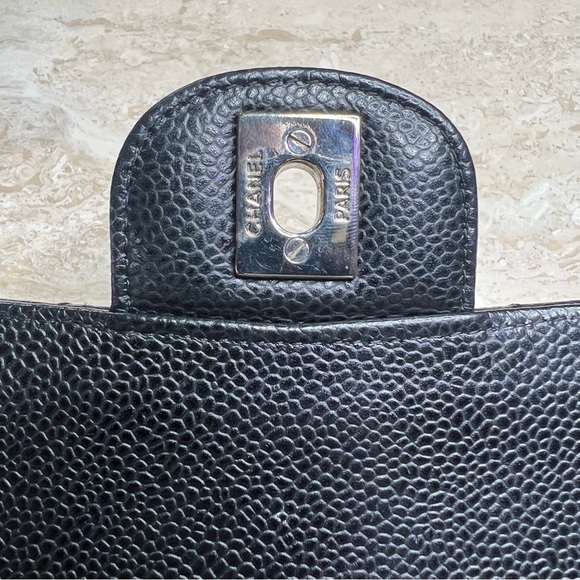 Chanel Classic Double Flap In Black Caviar SHW (2005-2006) - Picture 6 of 14